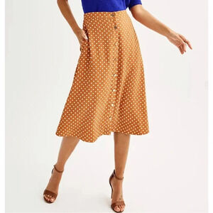 Draper James midi button front skirt size small